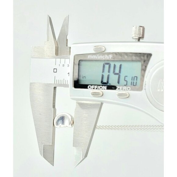 Tiffany Elsa Peretti Sterling Heart Bean Pendant Chain, 18" - Picture 10 of 10